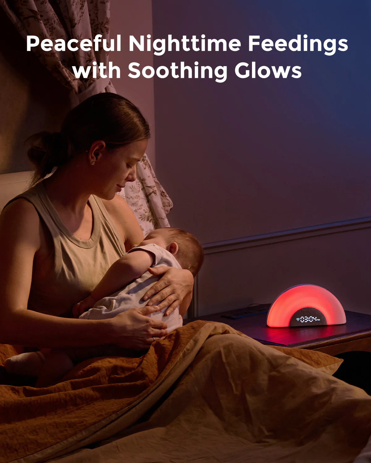 DreamSync Tech™ Smart Baby Sound Machine - Rainbow Light & App Control - Image 4
