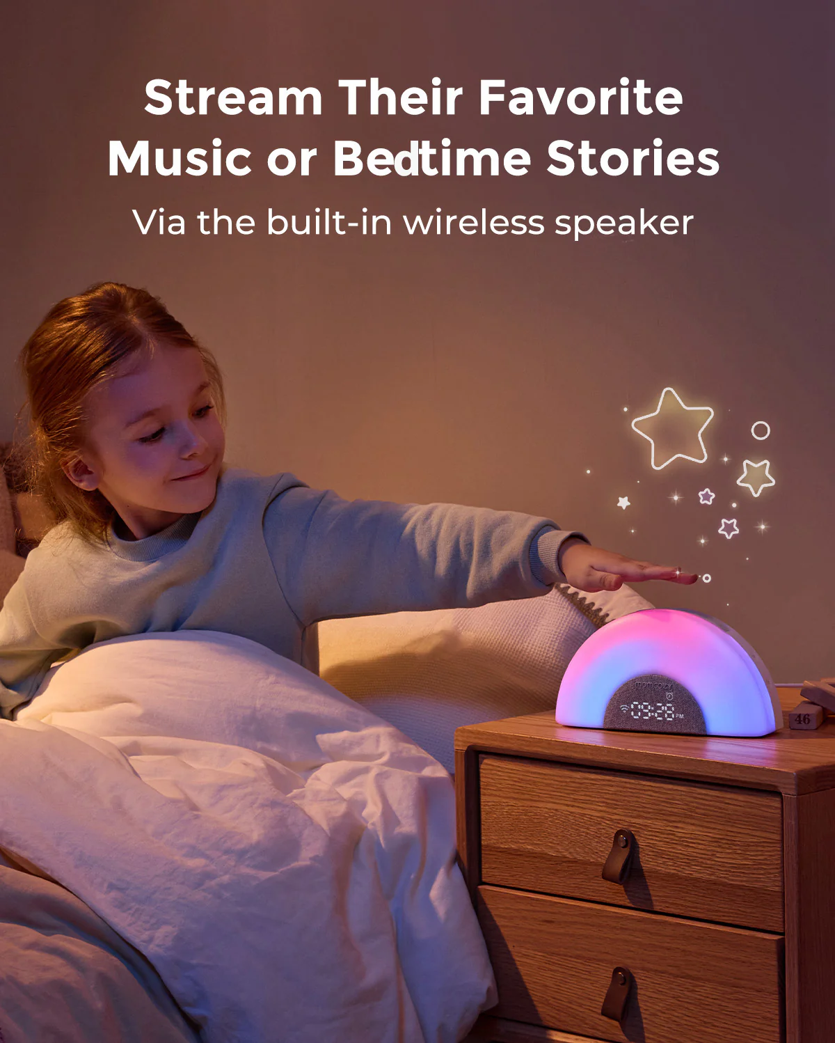 DreamSync Tech™ Smart Baby Sound Machine - Rainbow Light & App Control - Image 7