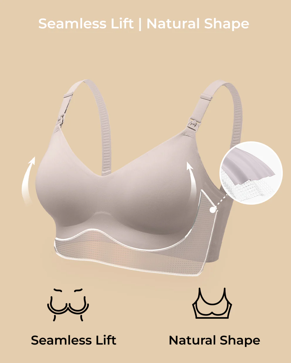 SMOOTH - Ultra Soft & Seamless Maternity Nursing Bra - Best Seller Color - Image 16