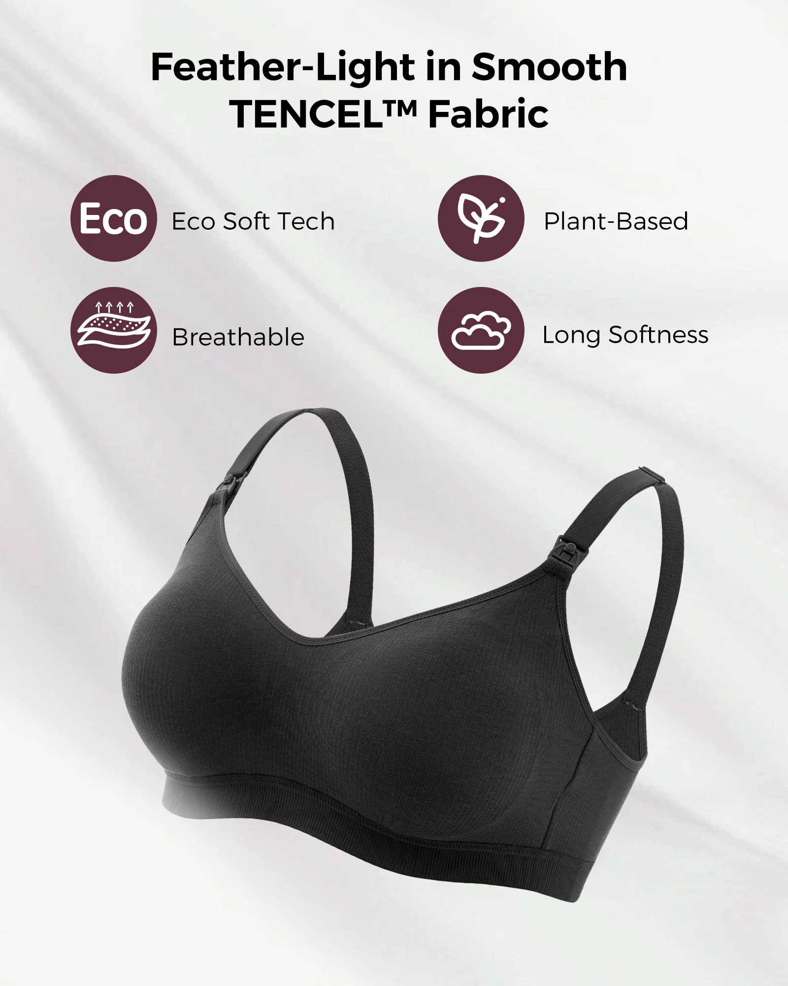 Tencel™ Fabric Seamless Breast Pump Bra - Image 11