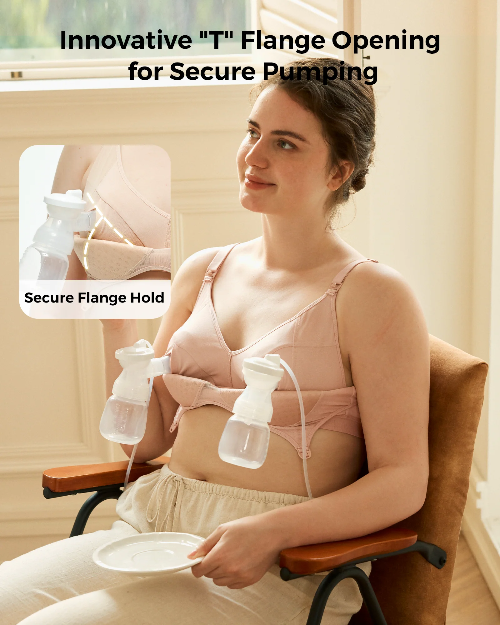Tencel™ Fabric Seamless Breast Pump Bra - Image 20