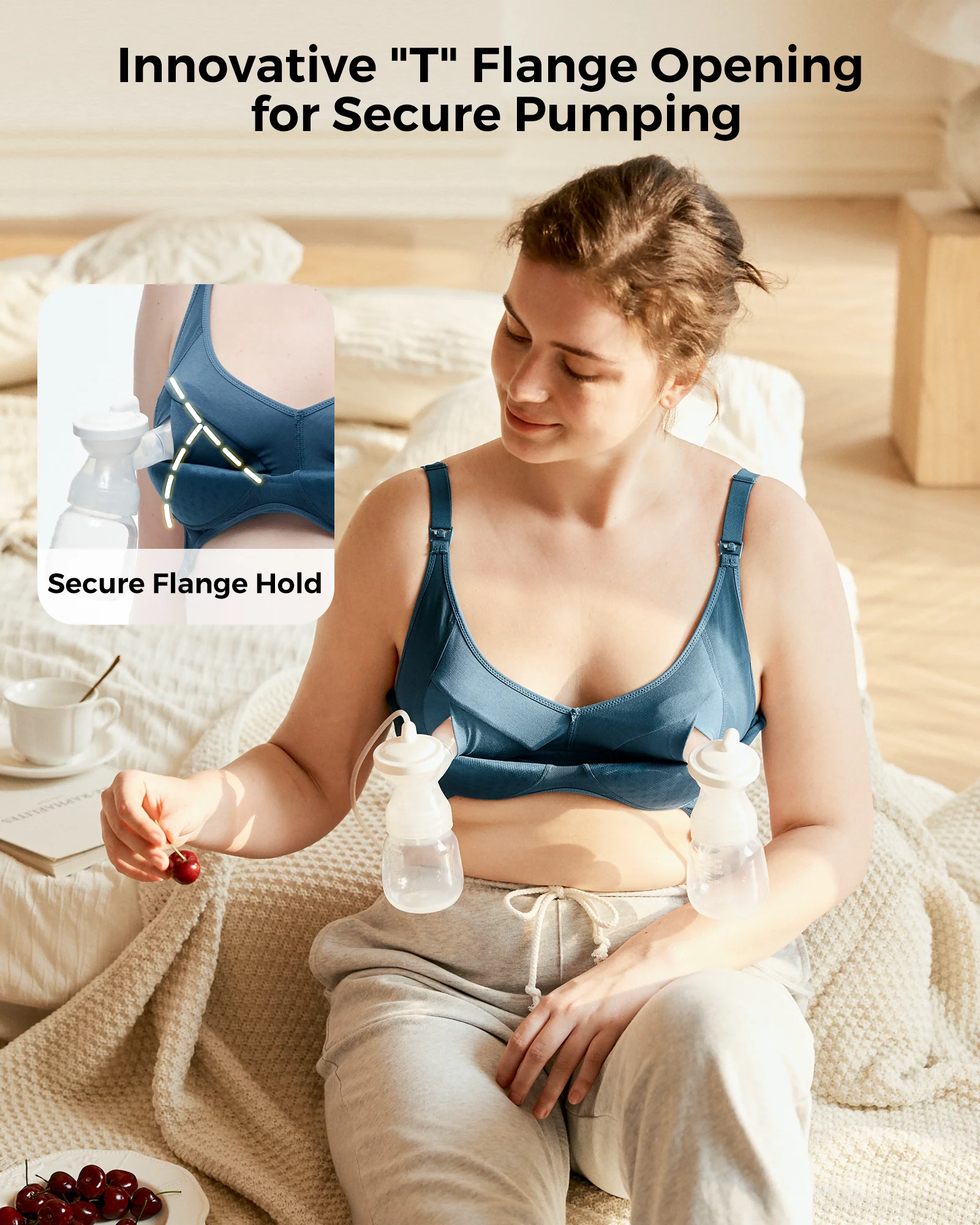 Tencel™ Fabric Seamless Breast Pump Bra - Image 29