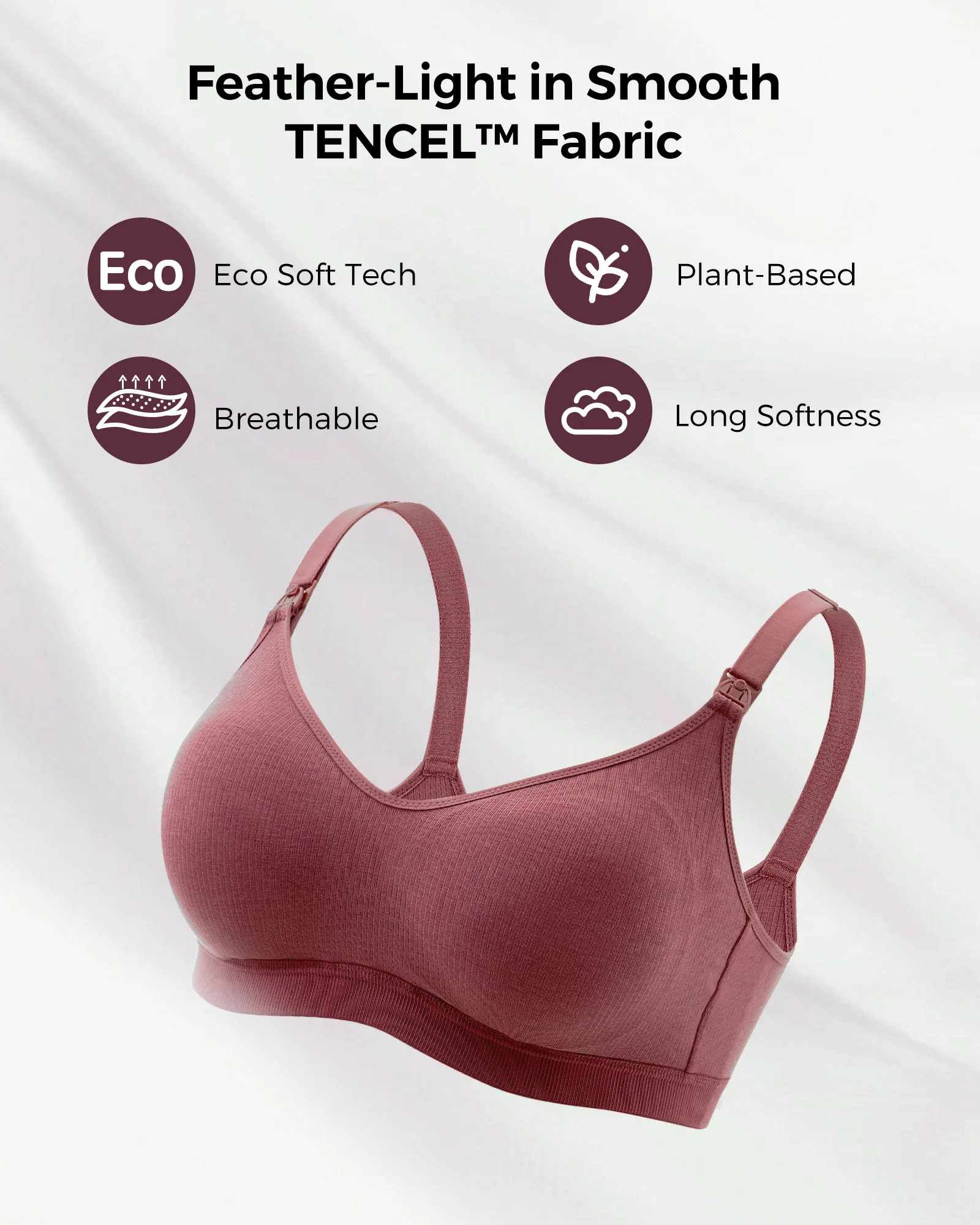 Tencel™ Fabric Seamless Breast Pump Bra - Image 3