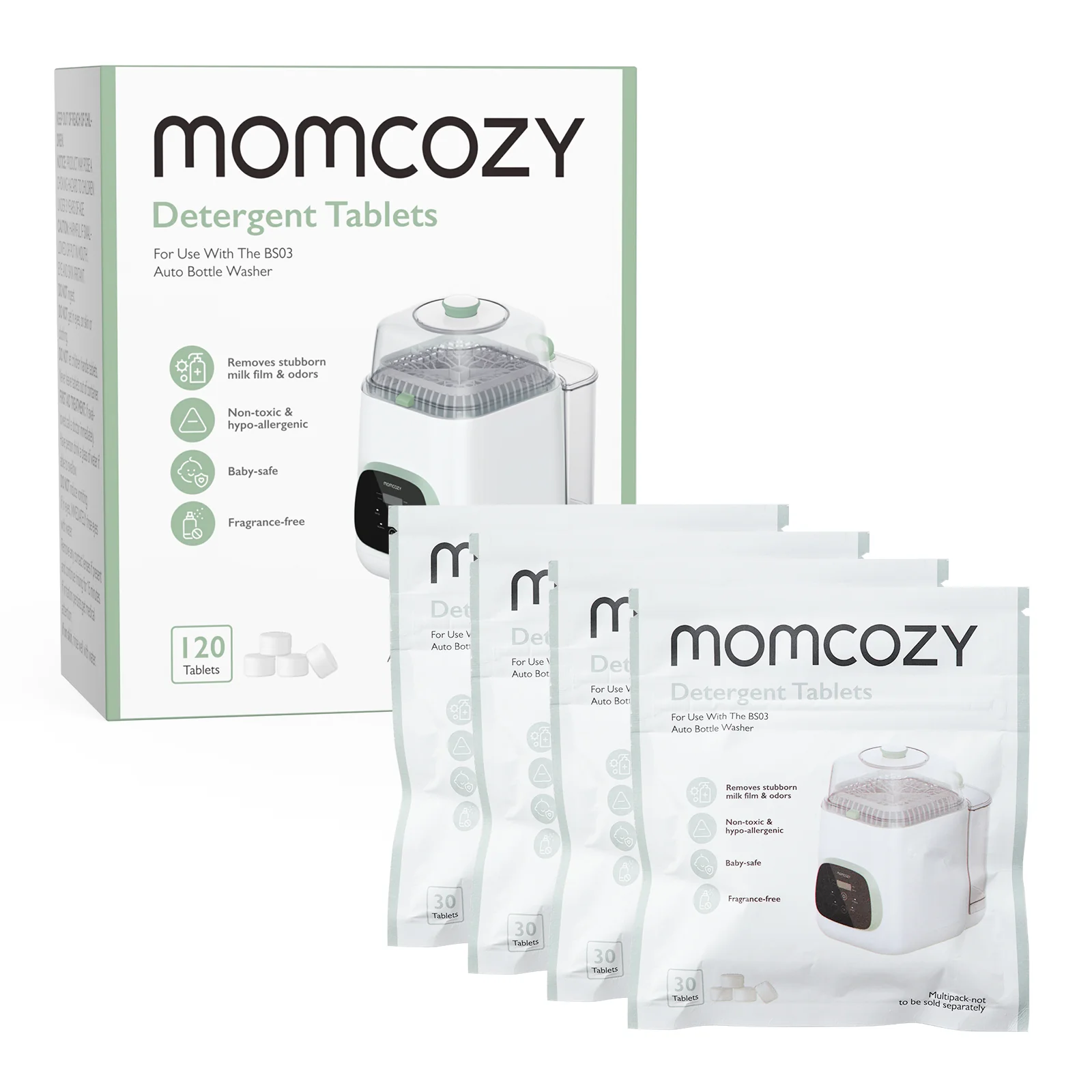Washing Block for Momcozy Bottle Washer, 120 Tablets - Image 7