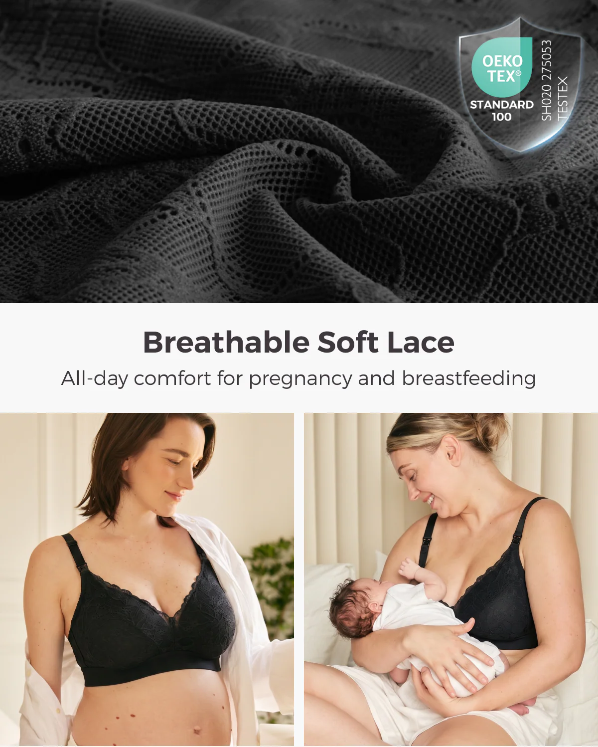 Upgraded Soft Lace Nursing Bra V Neck - Image 16